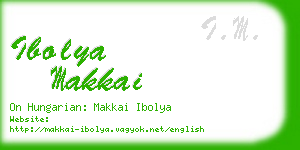ibolya makkai business card